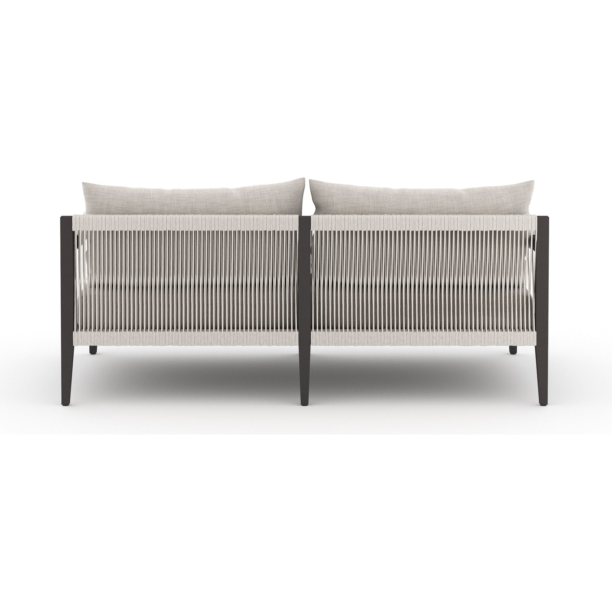 Sherwood Outdoor Sofa, Bronze by Four Hands. Made from 100% olefin, aluminum, 100% polypropylene in a modern style.