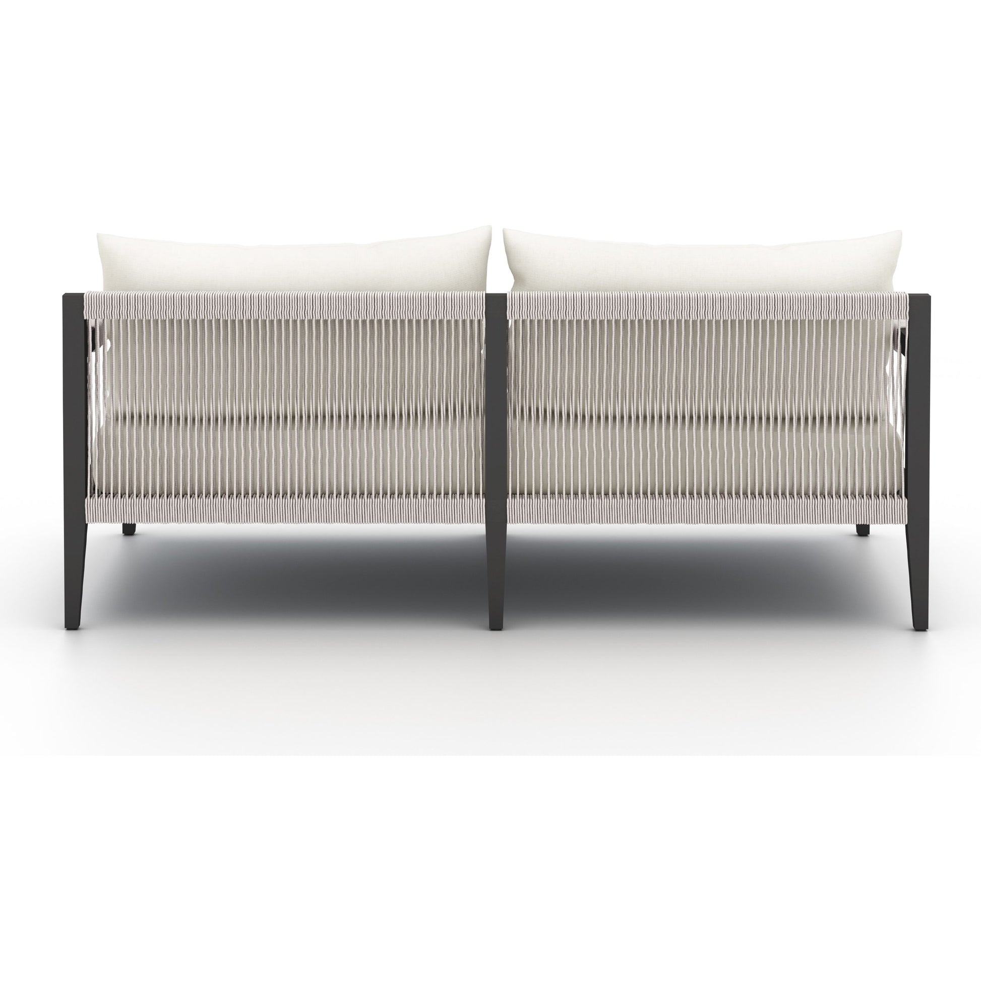 Sherwood Outdoor Sofa, Bronze by Four Hands. Made from 100% olefin, aluminum, 100% polypropylene in a modern style.