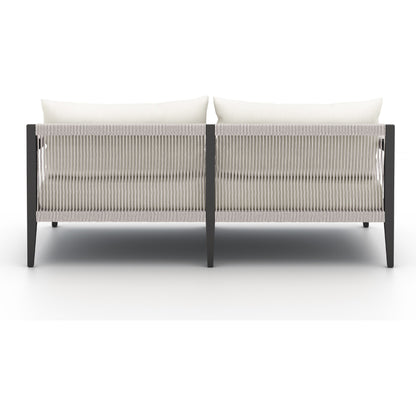 Sherwood Outdoor Sofa, Bronze by Four Hands. Made from 100% olefin, aluminum, 100% polypropylene in a modern style.