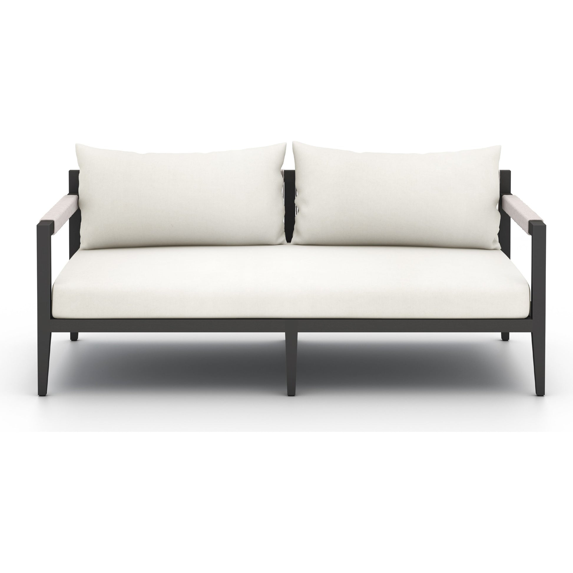 Sherwood Outdoor Sofa, Bronze by Four Hands. Made from 100% olefin, aluminum, 100% polypropylene in a modern style.