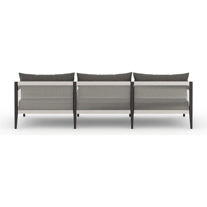 Sherwood Outdoor Sofa, Bronze by Four Hands. Made from 100% olefin, aluminum, 100% polypropylene in a modern style.