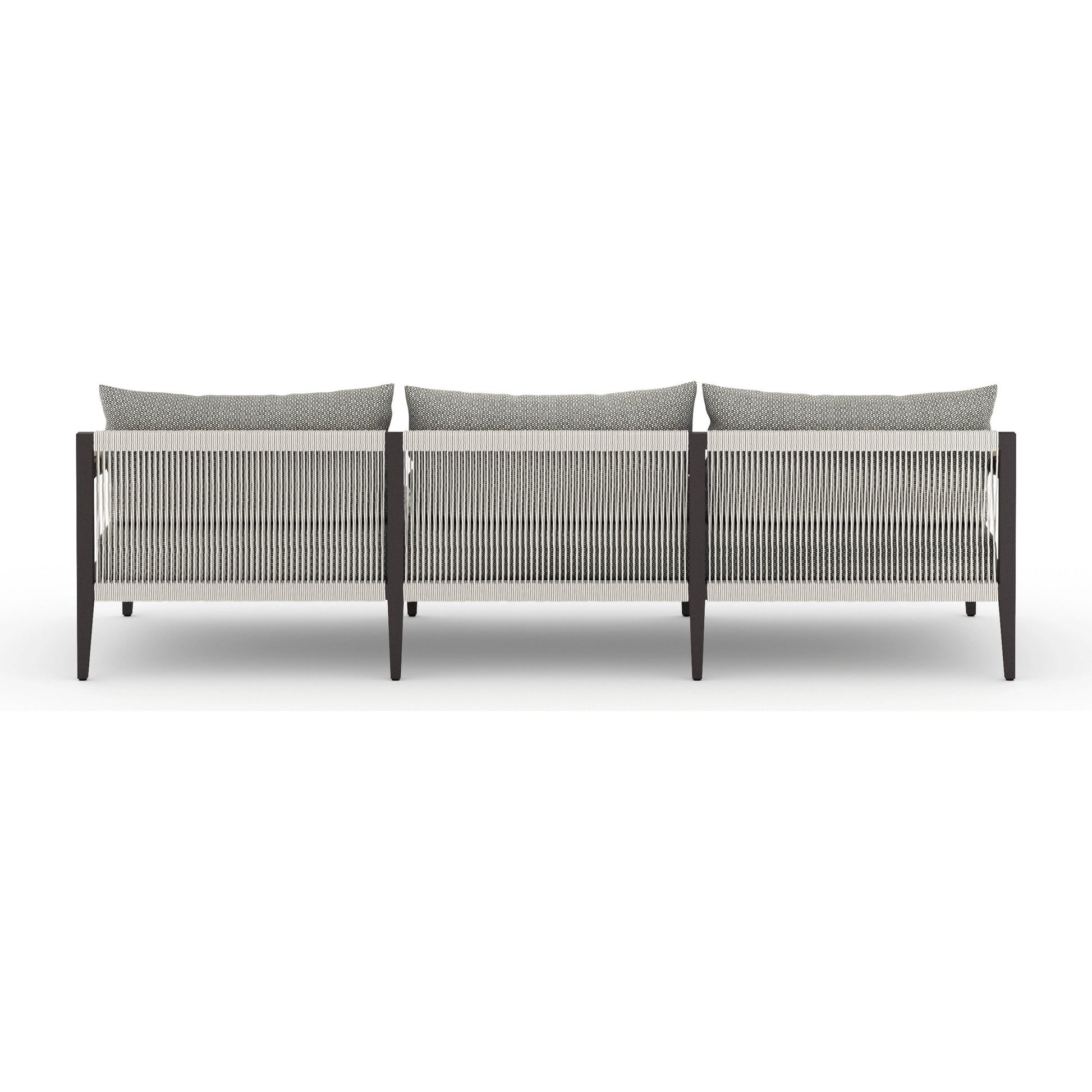 Sherwood Outdoor Sofa, Bronze by Four Hands. Made from 100% olefin, aluminum, 100% polypropylene in a modern style.