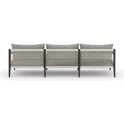 Sherwood Outdoor Sofa, Bronze by Four Hands. Made from 100% olefin, aluminum, 100% polypropylene in a modern style.