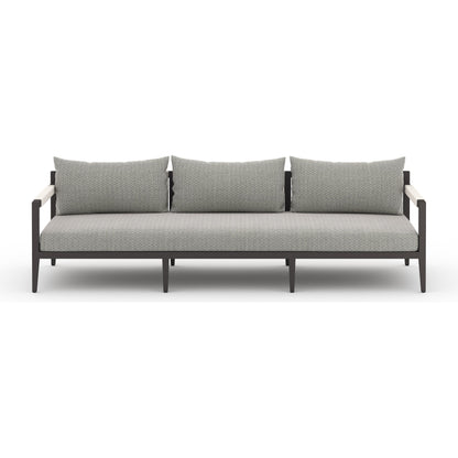 Sherwood Outdoor Sofa, Bronze by Four Hands. Made from 100% olefin, aluminum, 100% polypropylene in a modern style.