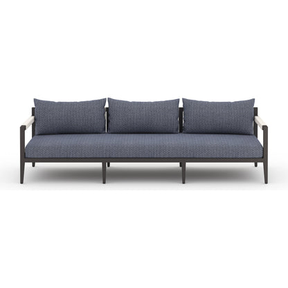 Sherwood Outdoor Sofa, Bronze by Four Hands. Made from 100% olefin, aluminum, 100% polypropylene in a modern style.