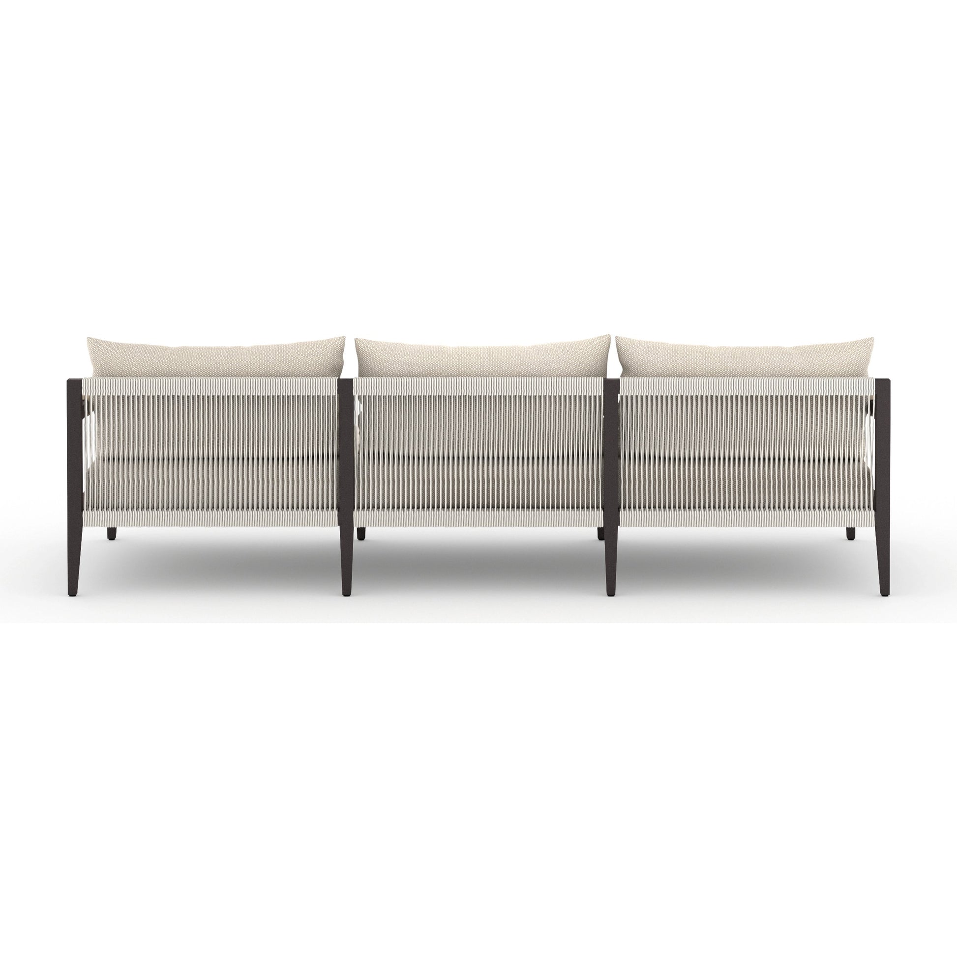 Sherwood Outdoor Sofa, Bronze by Four Hands. Made from 100% olefin, aluminum, 100% polypropylene in a modern style.
