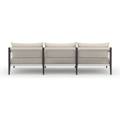 Sherwood Outdoor Sofa, Bronze by Four Hands. Made from 100% olefin, aluminum, 100% polypropylene in a modern style.