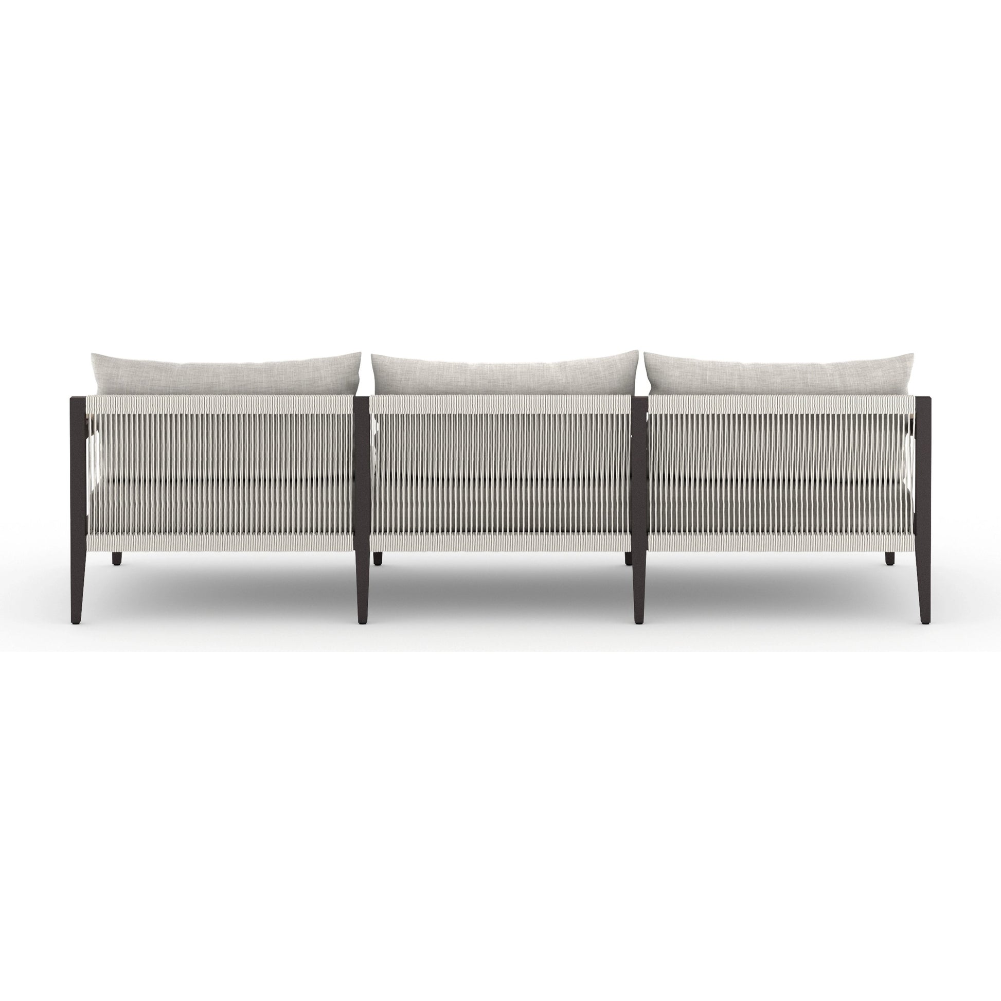 Sherwood Outdoor Sofa, Bronze by Four Hands. Made from 100% olefin, aluminum, 100% polypropylene in a modern style.