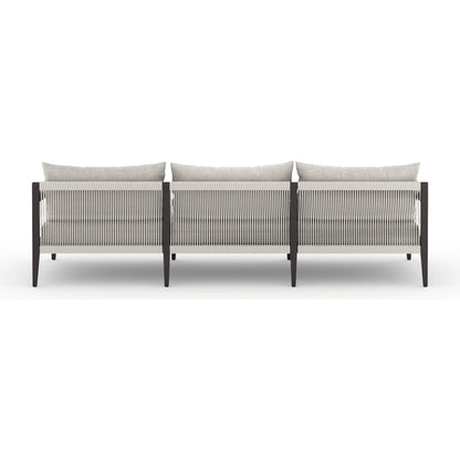 Sherwood Outdoor Sofa, Bronze by Four Hands. Made from 100% olefin, aluminum, 100% polypropylene in a modern style.