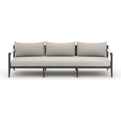 Sherwood Outdoor Sofa, Bronze by Four Hands. Made from 100% olefin, aluminum, 100% polypropylene in a modern style.