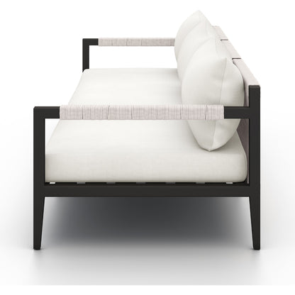 Sherwood Outdoor Sofa, Bronze by Four Hands. Made from 100% olefin, aluminum, 100% polypropylene in a modern style.