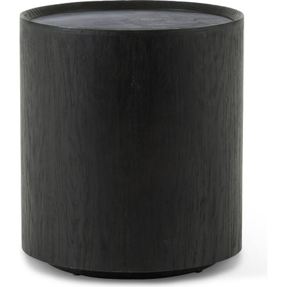 Astoria End Table by Four Hands in ebony, bluestone and ebony, blue stone. Made from bluestone, solid oak, oak plywood in a modern style.