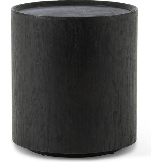 Astoria End Table by Four Hands in ebony, bluestone and ebony, blue stone. Made from bluestone, solid oak, oak plywood in a modern style.