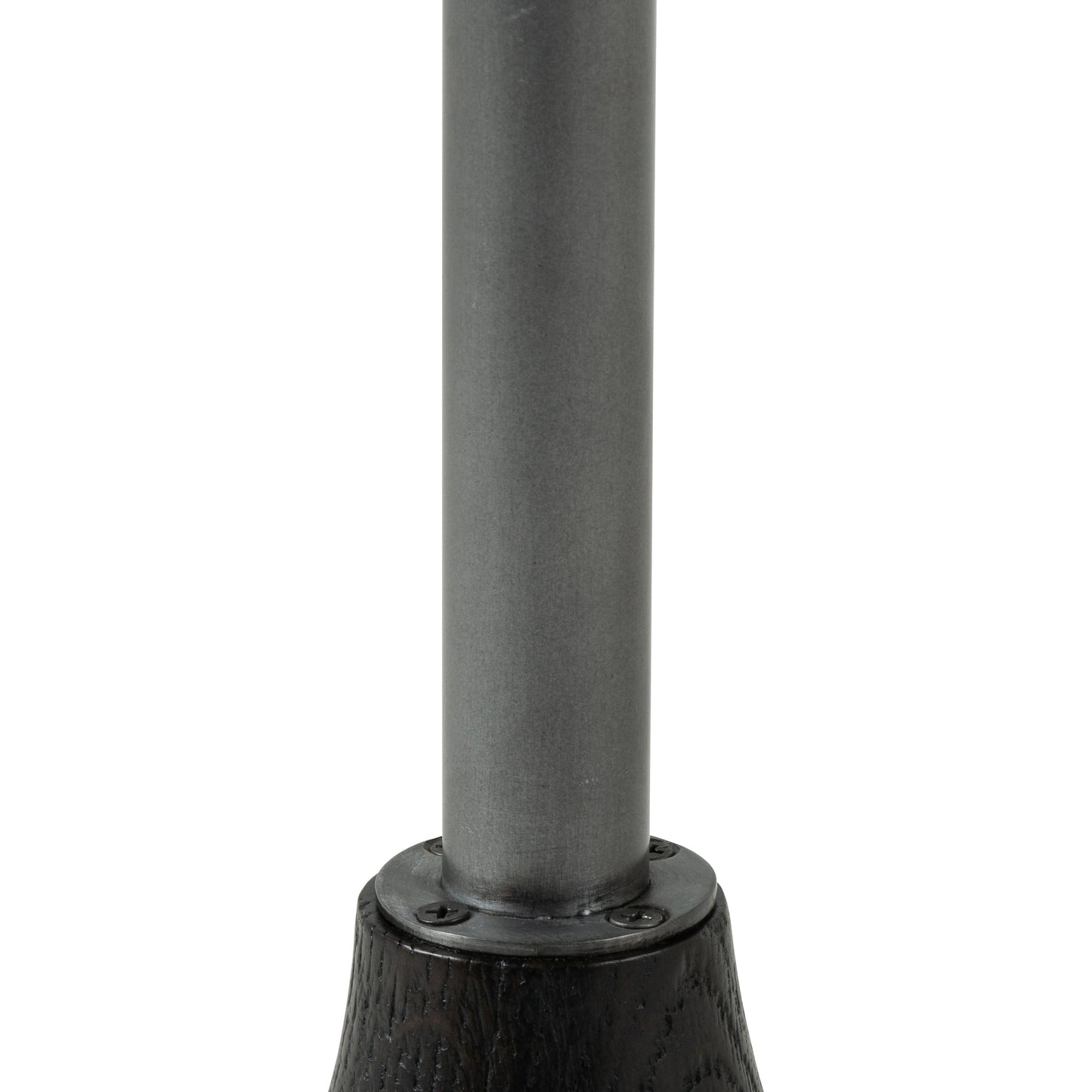 005 SI-1714623 | Closeup | Brunswick End Table by Four Hands in ebony, brushed gunmetal, bluestone. Made from bluestone, solid oak, iron in a eclectic & global style.