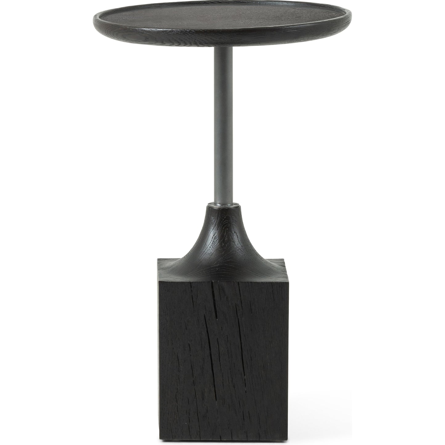 002 SI-1714623 | Additional Silo | Brunswick End Table by Four Hands in ebony, brushed gunmetal, bluestone. Made from bluestone, solid oak, iron in a eclectic & global style.