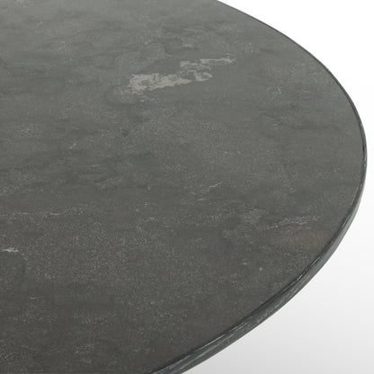 Sargon Dining Table by Four Hands in washed black, bluestone and washed black, blue stone. Made from bluestone, solid oak in a modern style.