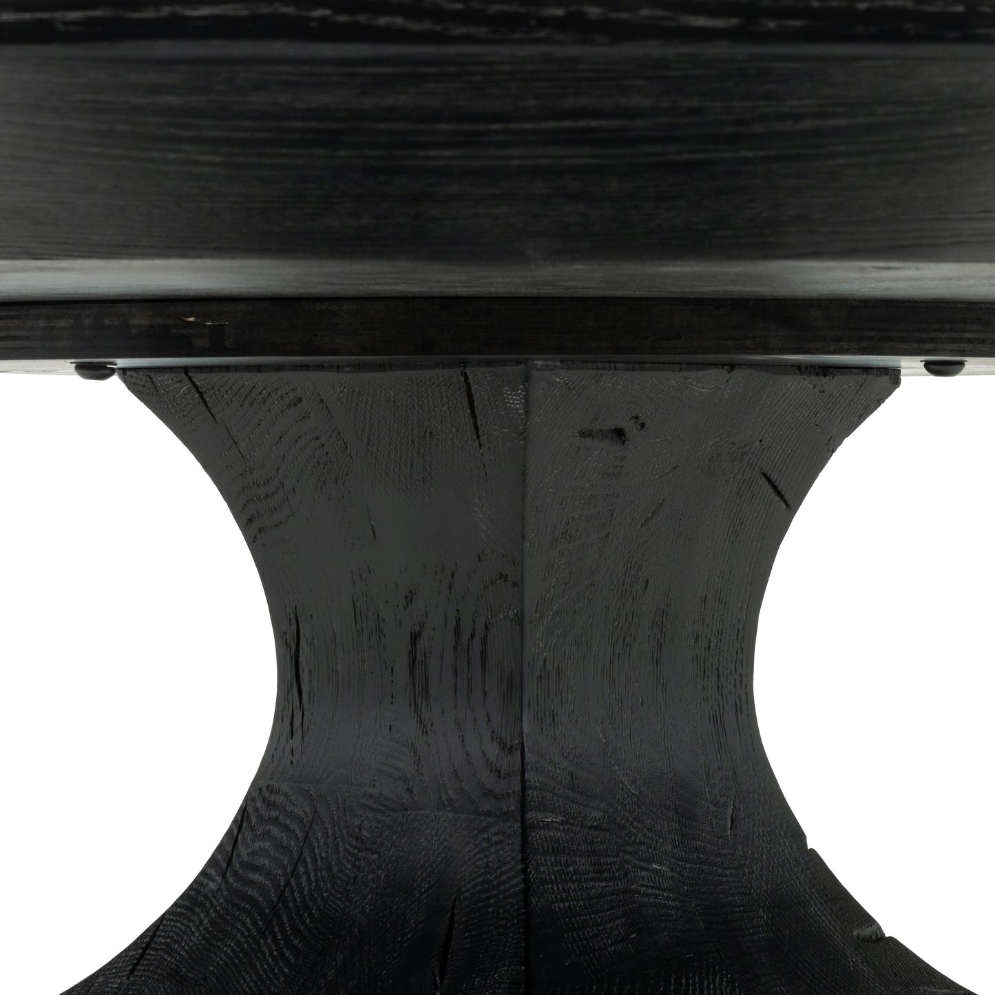 005 SI-1716625 | Closeup | Sargon Dining Table by Four Hands in washed black, bluestone and washed black, blue stone. Made from bluestone, solid oak in a modern style.