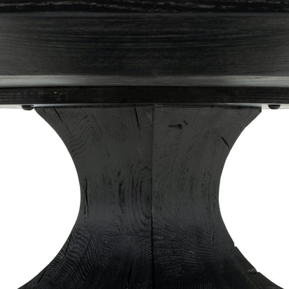 Sargon Dining Table by Four Hands in washed black, bluestone and washed black, blue stone. Made from bluestone, solid oak in a modern style.