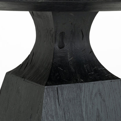 Sargon Dining Table by Four Hands in washed black, bluestone and washed black, blue stone. Made from bluestone, solid oak in a modern style.