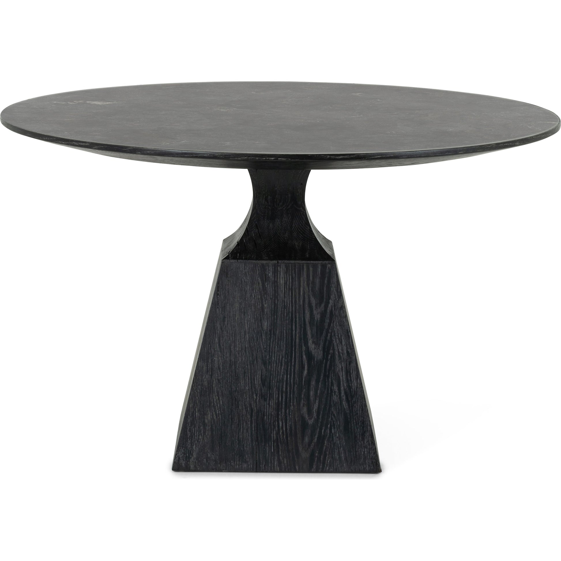 Sargon Dining Table by Four Hands in washed black, bluestone and washed black, blue stone. Made from bluestone, solid oak in a modern style.