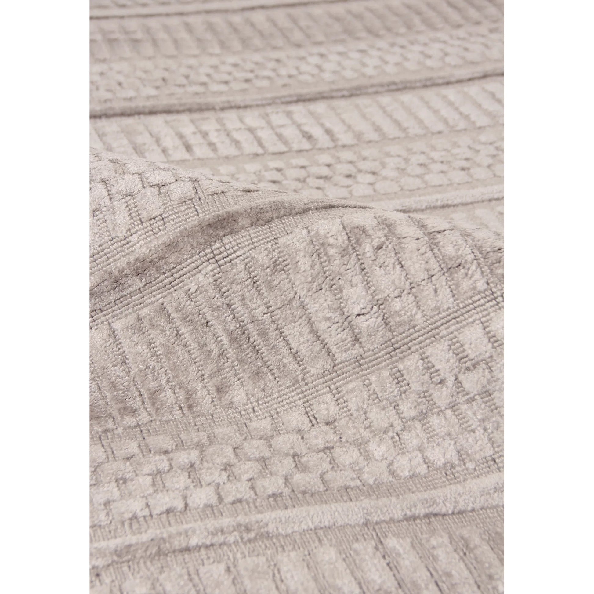 Addison Rug by Exquisite Rugs in aluminum. Made from bamboo silk in a unique style.