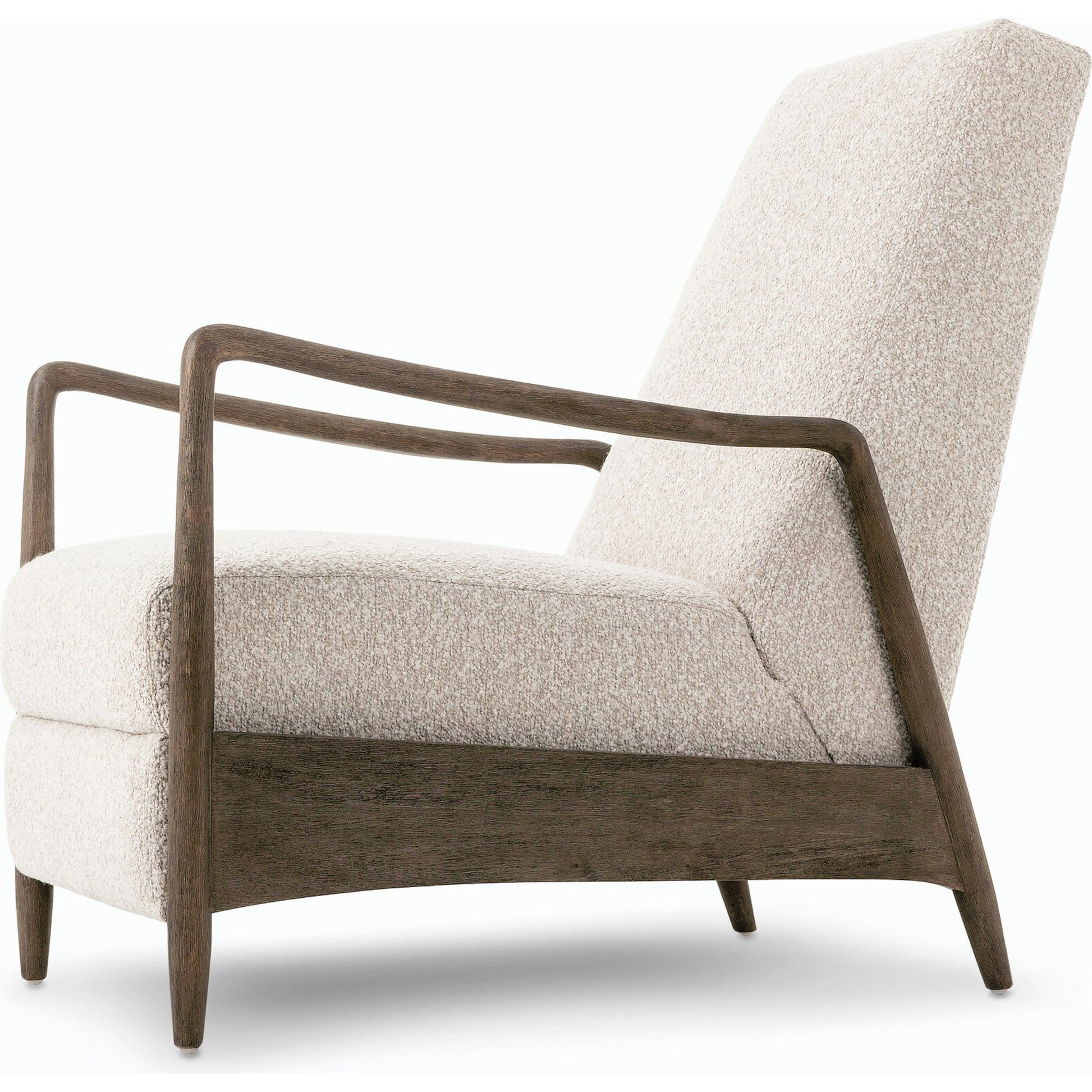 Braden Recliner by Four Hands in dakota black, rubbed sienna brown. Made from top grain leather, solid parawood, 100% polyester in a modern style.