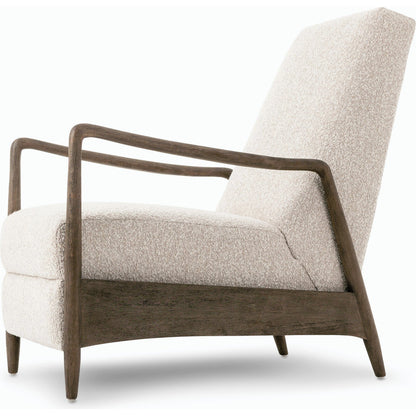 Braden Recliner by Four Hands in dakota black, rubbed sienna brown. Made from top grain leather, solid parawood, 100% polyester in a modern style.