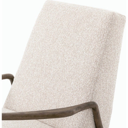 Braden Recliner by Four Hands in dakota black, rubbed sienna brown. Made from top grain leather, solid parawood, 100% polyester in a modern style.