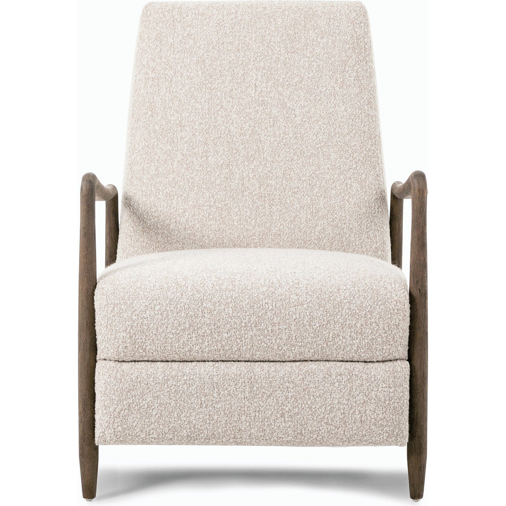 Braden Recliner by Four Hands in dakota black, rubbed sienna brown. Made from top grain leather, solid parawood, 100% polyester in a modern style.