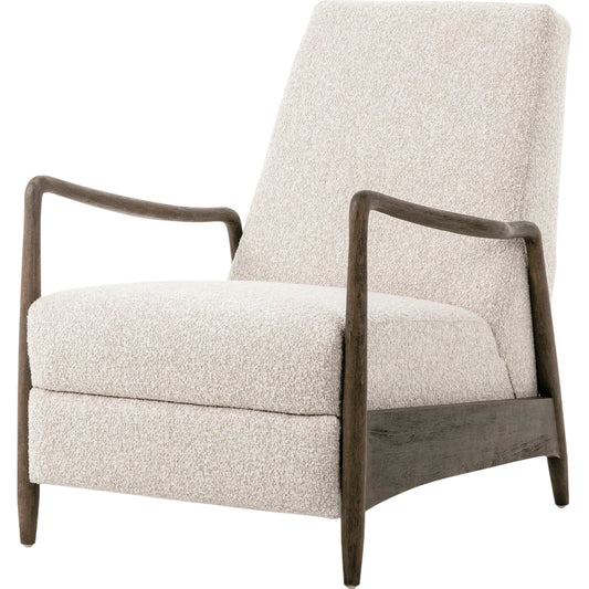 001 SI-2091042 | Primary Silo | Braden Recliner by Four Hands in dakota black, rubbed sienna brown. Made from top grain leather, solid parawood, 100% polyester in a modern style.