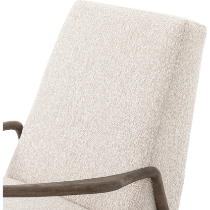 Braden Recliner by Four Hands in dakota black, rubbed sienna brown. Made from top grain leather, solid parawood, 100% polyester in a modern style.