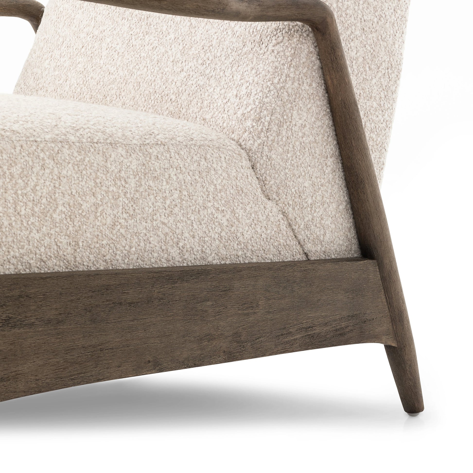 Braden Recliner by Four Hands in dakota black, rubbed sienna brown. Made from top grain leather, solid parawood, 100% polyester in a modern style.