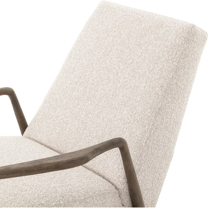 Braden Recliner by Four Hands in dakota black, rubbed sienna brown. Made from top grain leather, solid parawood, 100% polyester in a modern style.