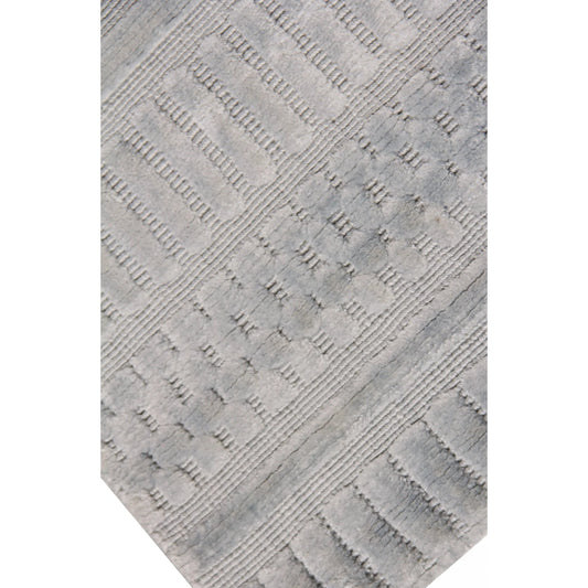 Addison 2236 Rug by Exquisite Rugs in ice blue. Made from bamboo silk in a unique style.