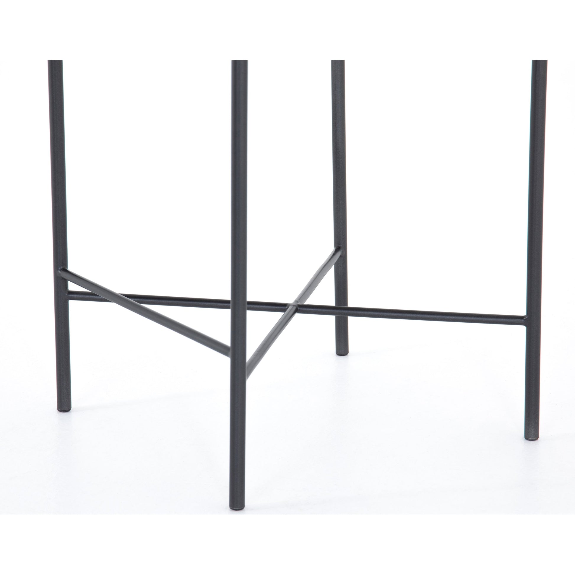 Garza Counter Stool by Four Hands in natural leather, gunmetal. Made from iron, top grain leather in a cottage & farmhouse style.