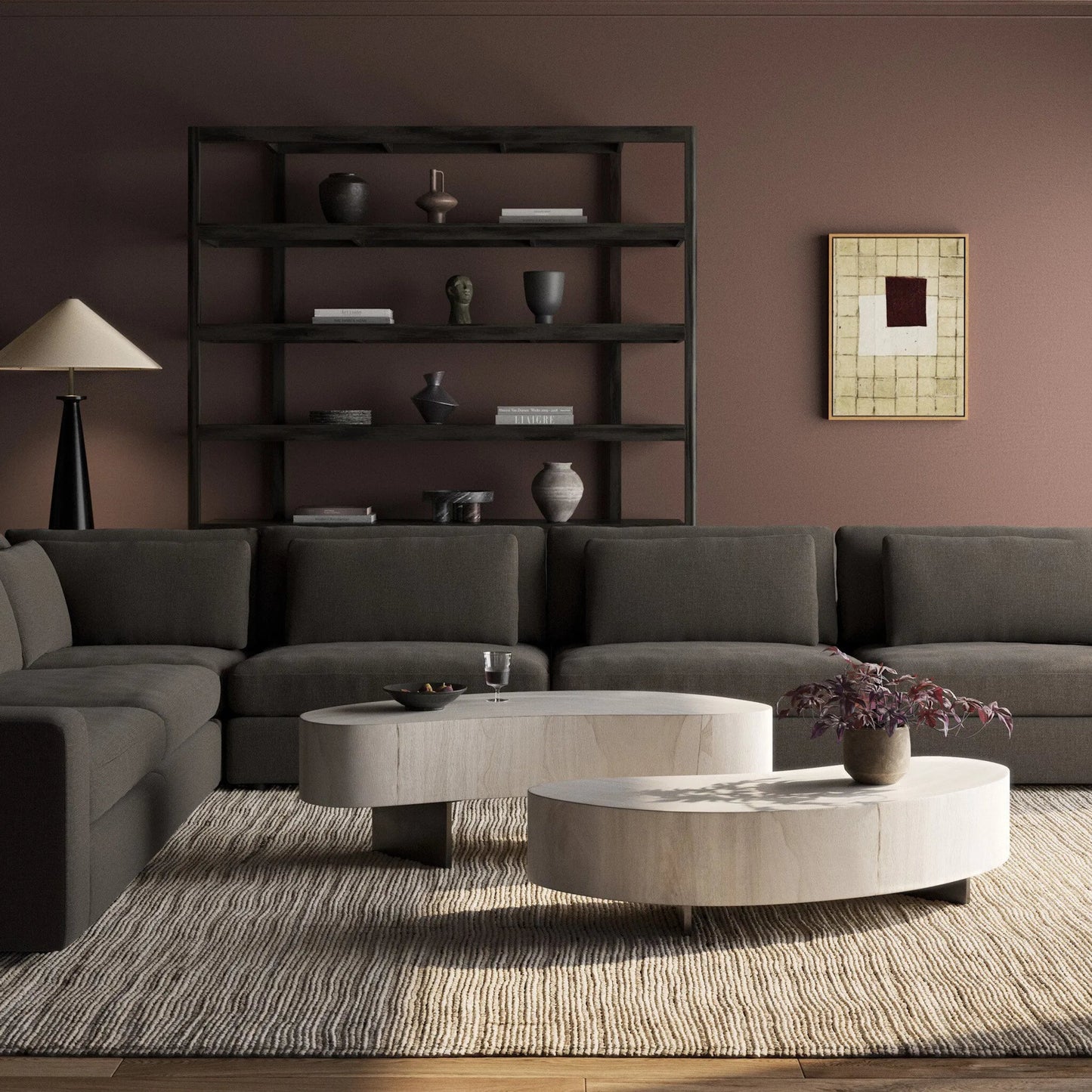 031 SI-1714334 | Lifestyle | Avett Nesting Coffee Table by Four Hands. Made from guanacaste veneer, iron, thick guanacaste veneer in a eclectic & global style.