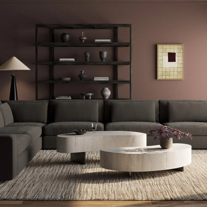 Avett Nesting Coffee Table by Four Hands. Made from guanacaste veneer, iron, thick guanacaste veneer in a eclectic & global style.