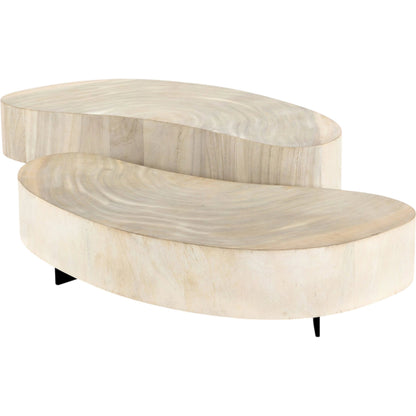 Avett Nesting Coffee Table by Four Hands. Made from guanacaste veneer, iron, thick guanacaste veneer in a eclectic & global style.