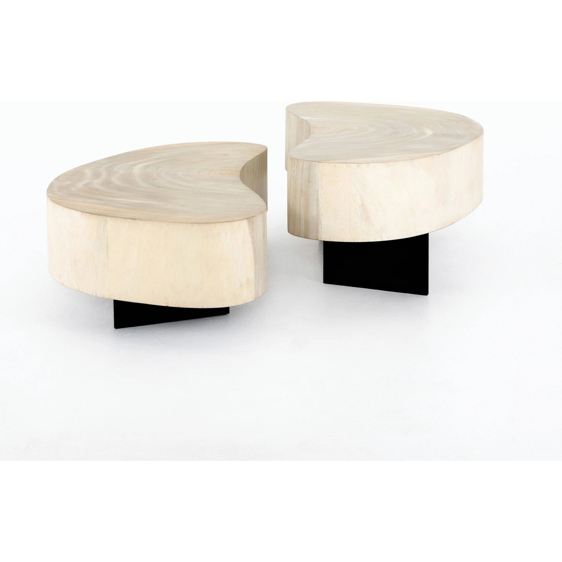 Avett Nesting Coffee Table by Four Hands. Made from guanacaste veneer, iron, thick guanacaste veneer in a eclectic & global style.