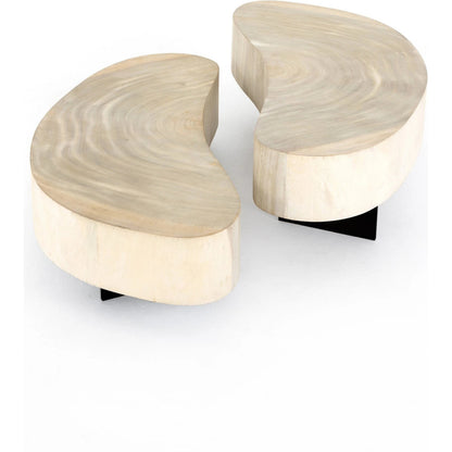 Avett Nesting Coffee Table by Four Hands. Made from guanacaste veneer, iron, thick guanacaste veneer in a eclectic & global style.