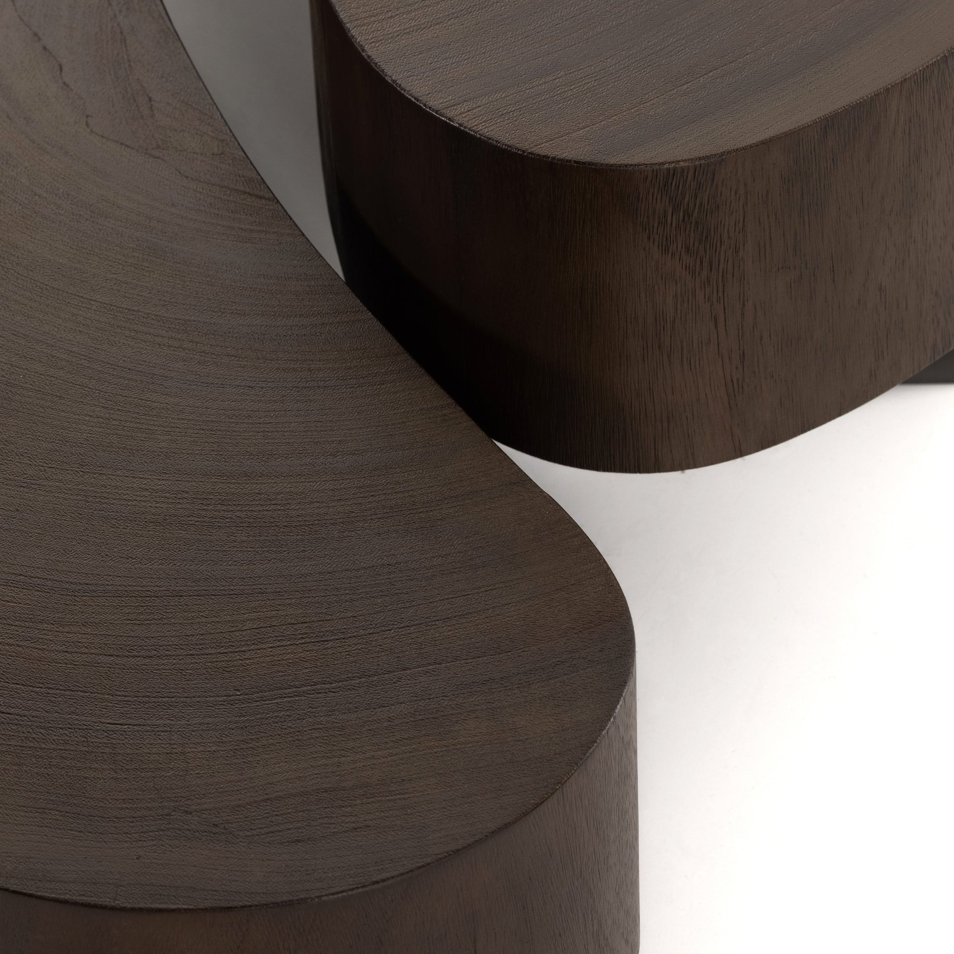 Avett Nesting Coffee Table by Four Hands. Made from guanacaste veneer, iron, thick guanacaste veneer in a eclectic & global style.