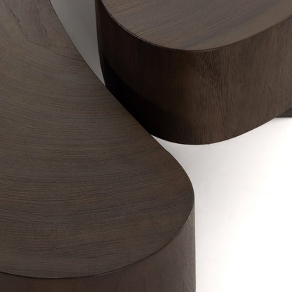 Avett Nesting Coffee Table by Four Hands. Made from guanacaste veneer, iron, thick guanacaste veneer in a eclectic & global style.