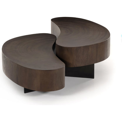 Avett Nesting Coffee Table by Four Hands. Made from guanacaste veneer, iron, thick guanacaste veneer in a eclectic & global style.