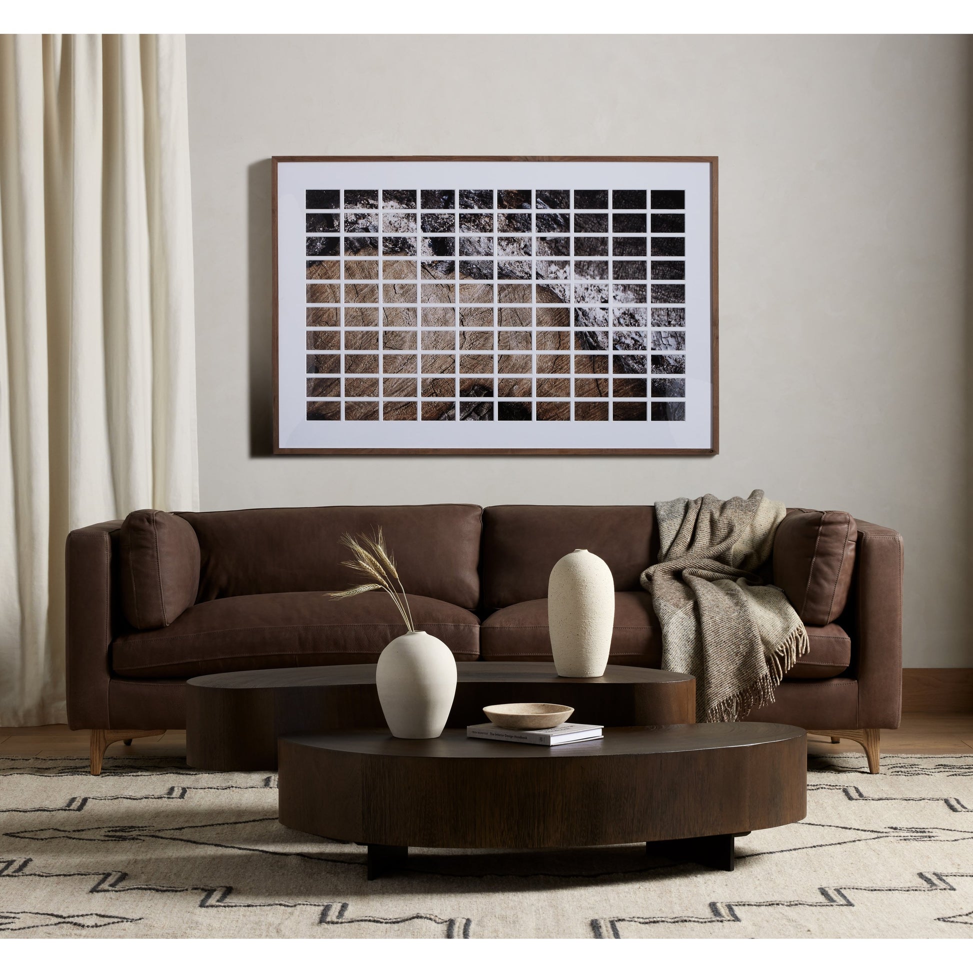 Avett Nesting Coffee Table by Four Hands. Made from guanacaste veneer, iron, thick guanacaste veneer in a eclectic & global style.