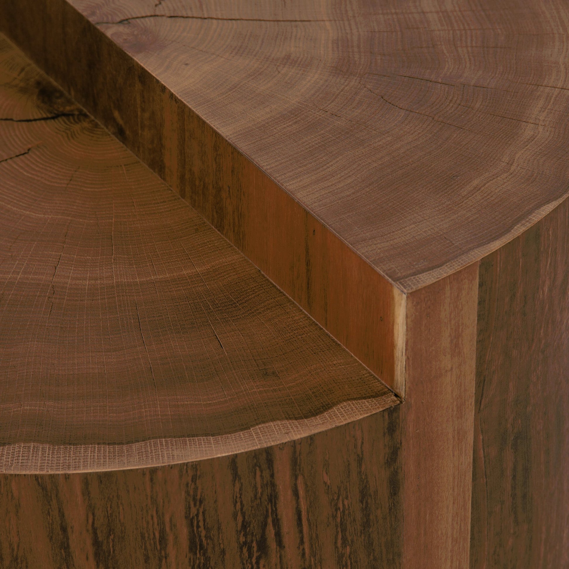 Bates Bunching Table by Four Hands in natural yukas, caramel oak veneer. Made from oak veneer, thick oyster cut, thick yukas veneer in a eclectic & global style.