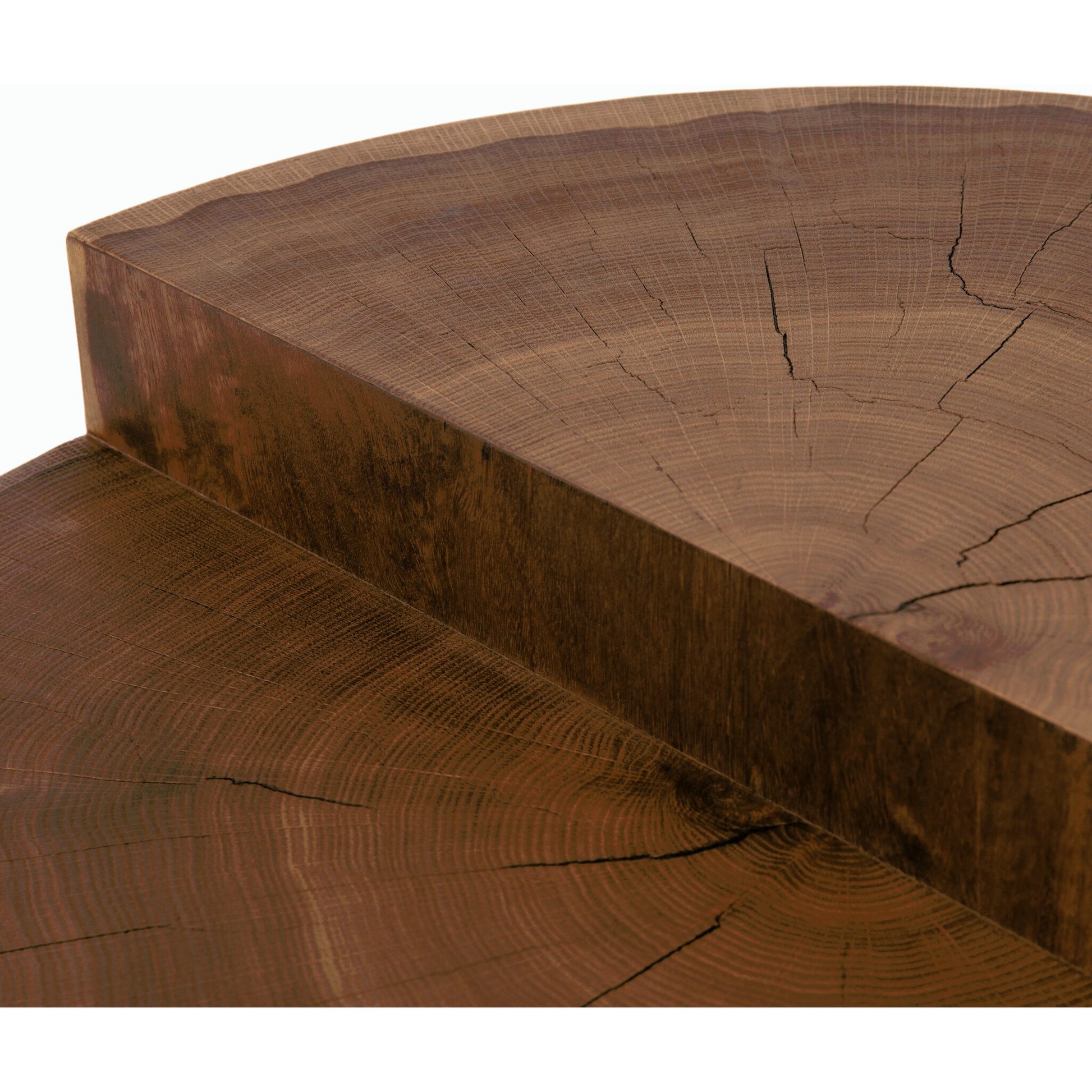 Bates Bunching Table by Four Hands in natural yukas, caramel oak veneer. Made from oak veneer, thick oyster cut, thick yukas veneer in a eclectic & global style.