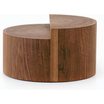 Bates Bunching Table by Four Hands in natural yukas, caramel oak veneer. Made from oak veneer, thick oyster cut, thick yukas veneer in a eclectic & global style.