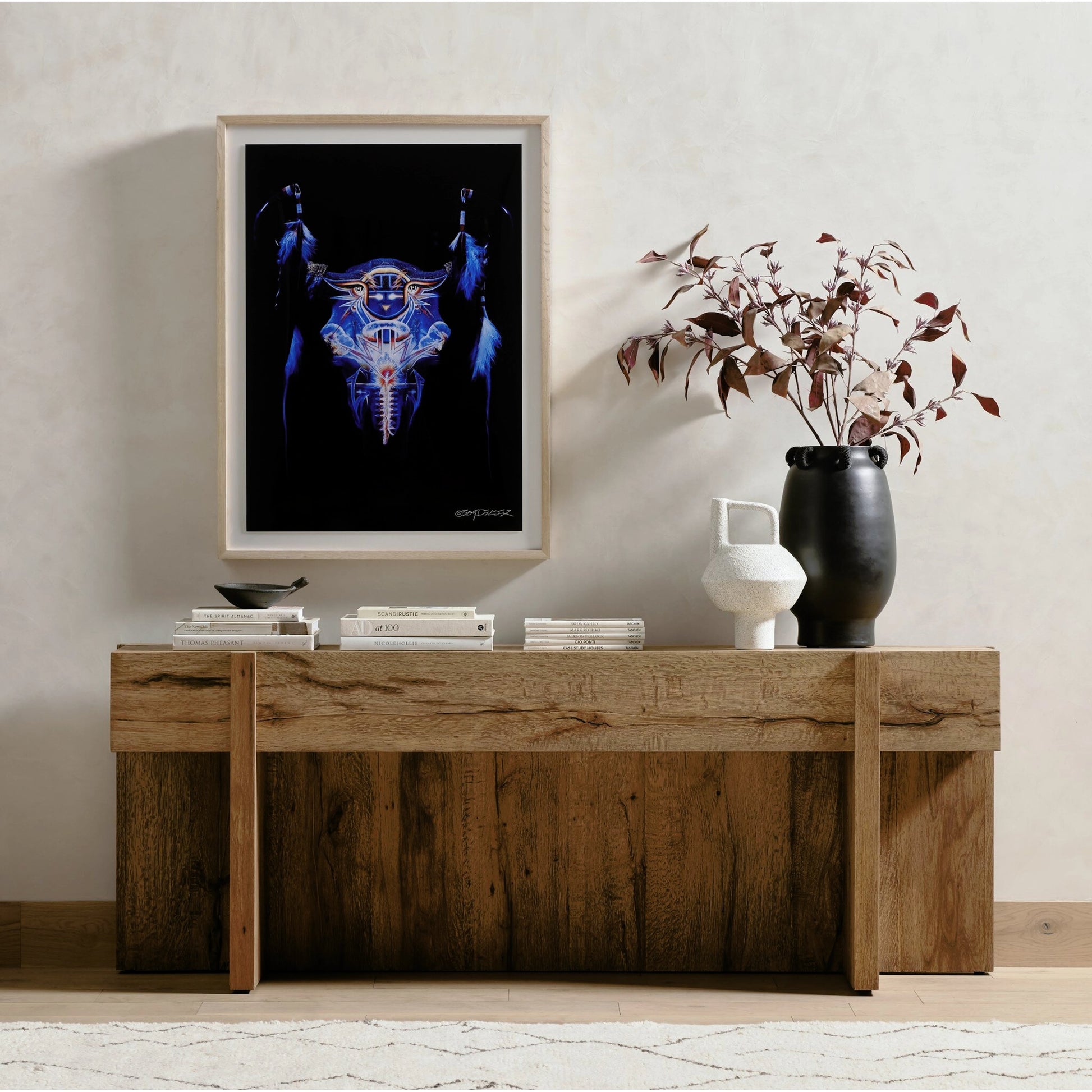 Bingham Console Table by Four Hands. Made from unique in a rustic style.