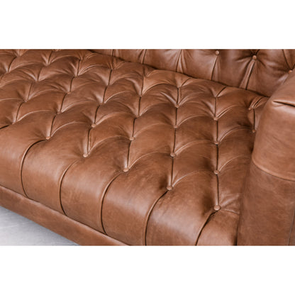 Williams Leather Sofa by Four Hands. Made from top grain leather, solid ash, 100% polyester in a rustic style.