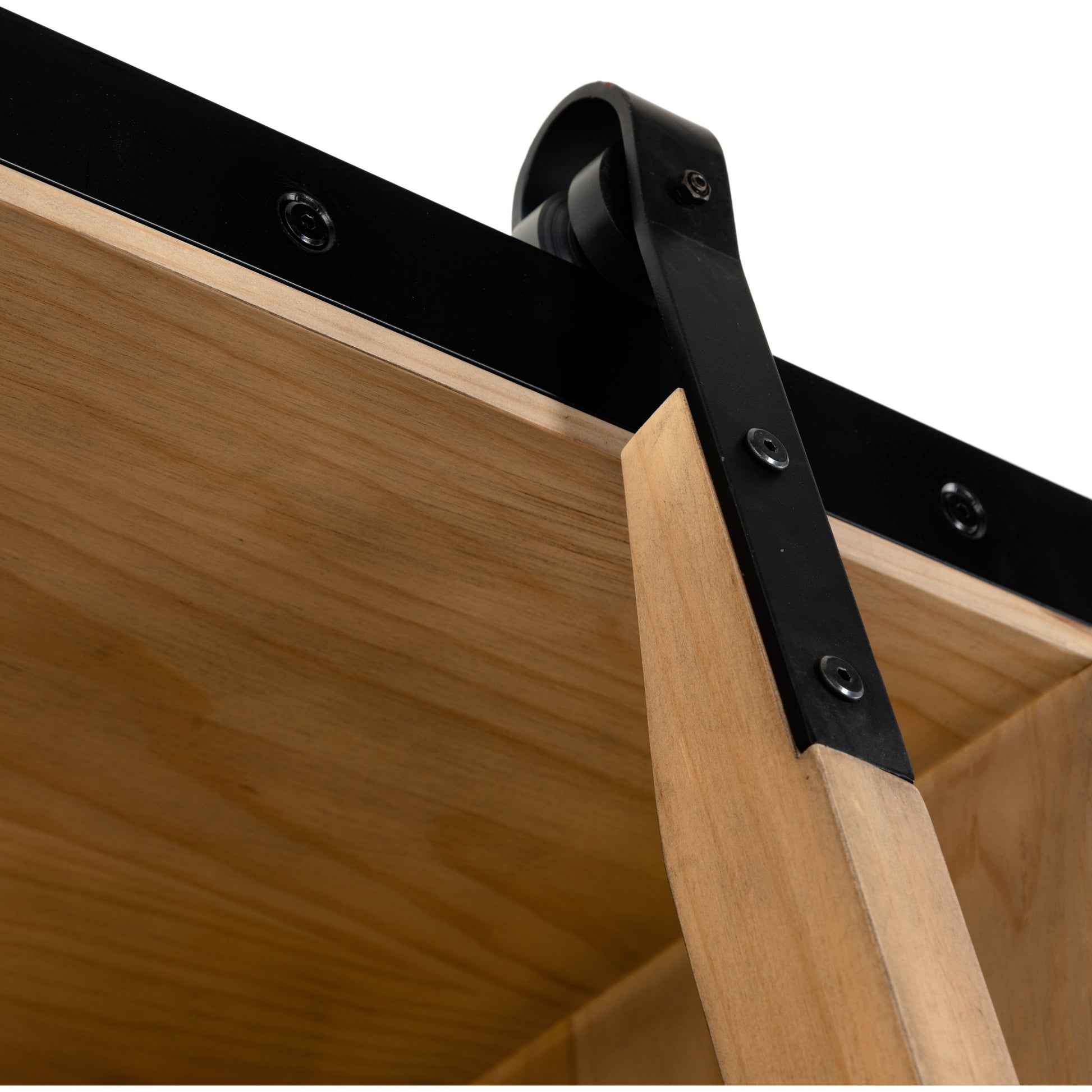 Bane Triple Bookshelf with Ladder by Four Hands in smoked pine, black iron and smoked pine. Made from solid pine, iron in a cottage & farmhouse style.